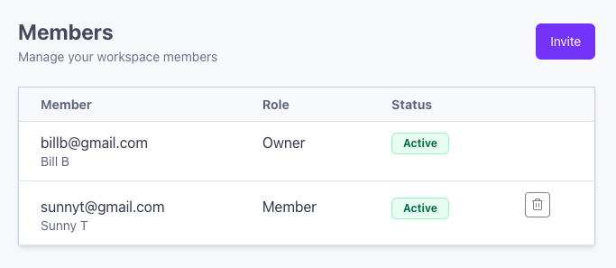 EventScout SAAS members list